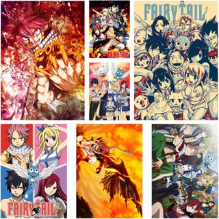 โปสเตอร์กระดาษ ความละเอียดสูง พิมพ์ลายอนิเมะ Fairy Tail ขนาด 42X30 ซม. สีขาว สําหรับตกแต่งบ้าน ห้องนอน