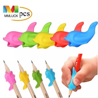 JENNIFERDZ Stationery Kids Pen Holder 10pcs/lot Correction Pen Holder Fish Pencil Grasp Writing Supplies Writing Tool Writing Aid Grip Silicone Children Baby Learning Pencil Grasp