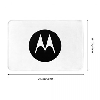 ใหม่ พร้อมส่ง พรมเช็ดเท้า ผ้าสักหลาด ลายโลโก้ Motorola (3) กันลื่น ดูดซับน้ําได้ดี แห้งเร็ว 16x24 นิ้ว สําหรับห้องน้ํา ห้องนั่งเล่น โซฟา ห้องนอน โต๊ะกาแฟ