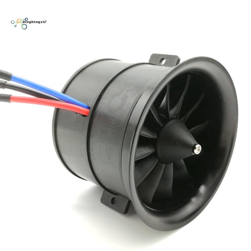 Powerfun พัดลมระบายความร้อน EDF 70 มม. 12 ใบพัด พร้อมมอเตอร์ไร้แปรง 4S 3400KV สําหรับเครื่องบินบังคั