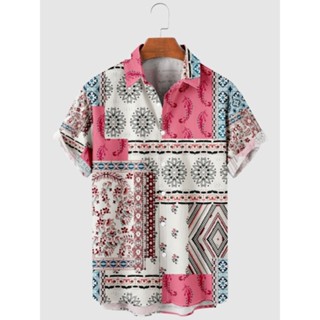 เสื้อยืด พิมพ์ลายชนเผ่า สําหรับผู้ชาย