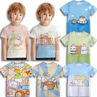 เสื้อยืดแขนสั้น พิมพ์ลายการ์ตูนอนิเมะ Sumikko Gurashi 3 มิติ ระบายอากาศ สวมใส่สบาย เหมาะกับของขวัญวันเกิด สําหรับเด็กผู้ชาย และเด็กผู้หญิง