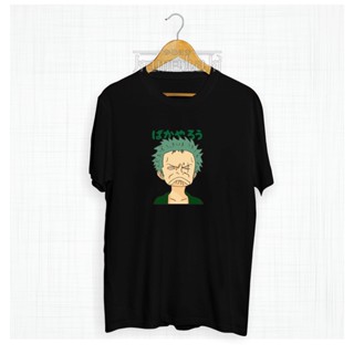 #ถูกสุด เสื้อยืด พิมพ์ลายอนิเมะ RORONOA ZORO FUNNY FACE ONEPIECE 30s โอเวอร์ไซซ์ สไตล์ญี่ปุ่น สําหรับผู้ชาย และผู้หญิง