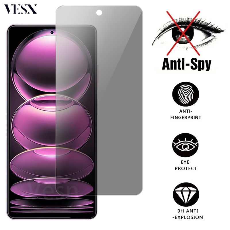 ฟิล์มกระจก ฟิล์มกันเสือก กันมอง Redmi Note 14 13 12 12s 11 11s 10 10s 9 9s 8 7 Pro Max Plus Turbo 4 