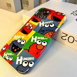 ขายดี เคสโทรศัพท์มือถือแบบแข็ง กันกระแทก ลายการ์ตูน Sesame Street สําหรับ Iphone 11promax 14promax 13 11 12Pro XR XS Max 7plus 8P