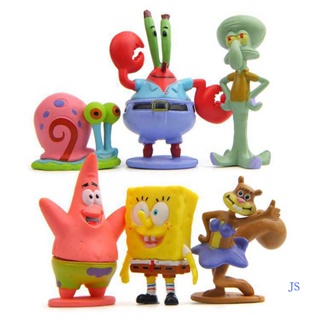 Js ฟิกเกอร์แอกชัน Spongebob Mcdonald Spongebob Happy Meal Patrick Mcd Meriah สําหรับตกแต่งบ้าน