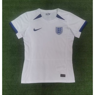 เสื้อกีฬาแขนสั้น ลายทีมชาติฟุตบอล World Cup England คุณภาพสูง สําหรับผู้หญิง 2023