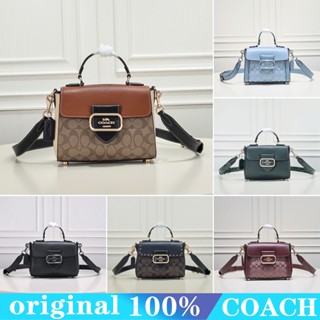 COACH ce569 ce142 ce568 cf321 cf322 ch314 Morgan tophandle กระเป๋าถือ/พลิก/กระเป๋าสะพายไหล่ผู้หญิง/คลาสสิกพิมพ์