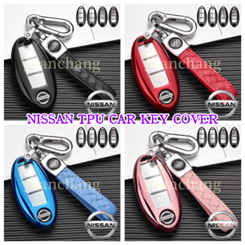 ปลอกกุญแจรถยนต์ Nissan Almera เคสรีโมตกุญแจรถยนต์ แบบนิ่ม สําหรับ Nissan Qashqai  / Sylphy / Teana / X - Trail / Car Key CaseJ10 J11 X-Trail T31 T32 Kicks Tiida Pathfinder Murano Note Juke Infiniti