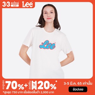 #ถูกสุด LEE เสื้อยืดแขนสั้น ทรง REGULAR รุ่น L2001M08 MINI ME COLLECTION สีขาว ลี เสื้อยืด เสื้อผ้า เสื้อผ้าผู้ชาย