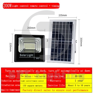 ชุดไฟ spl_lighting  Outdoor Solar Light 500W ไฟสปอร์ตไลท์ กันน้ำ ไฟ Solar Cell ไฟ led โซล่าเซลล์ ไฟสปอร์ตไลท์โซล่าเซลล์