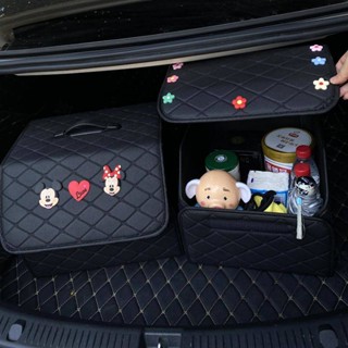 Car Trunk Storage Box Car Organizing Storage Box Tail Box Storage Box Cartoon Decoration Car Supplies 3tqi