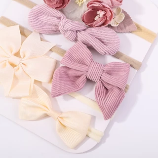5 ชิ้น / เซต สีพื้น โบ ที่คาดผม เด็กผู้หญิง น่ารัก ทารกแรกเกิด บูติก ที่คาดผม แฮนด์เมด อุปกรณ์เสริมผม