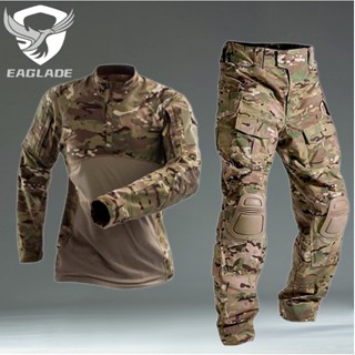 Eaglade ชุดยูนิฟอร์มยุทธวิธี เสื้อยืด กางเกง YDJX-FG-HXTZ In CPCamo กันน้ํา รักษาเข่า