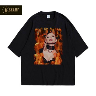 【ใหม่】เสื้อยืดผ้าฝ้ายพิมพ์ลายแฟชั่น เสื้อยืด พิมพ์ลาย Taylor SWIFT | เสื้อยืด ลาย DISTRO สไตล์วินเทจ | เสื้อยืด ลาย BOOT