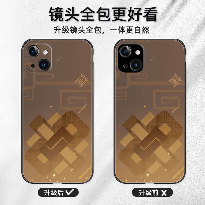 เคสโทรศัพท์มือถือ ลายการ์ตูนอนิเมะ Genshin Impact Name Card Version DIY สําหรับ iPhone 14 13 12 11 X Xs Max - รูปที่ 2