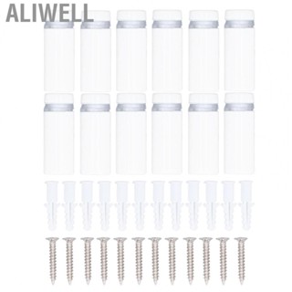 Aliwell 12Pcs Standoff Screws Stainless Steel Wall Sign Advertising Hardware Nail Hot