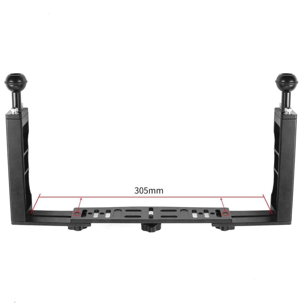 Feichao สําหรับ GoPro Hero 13 / 12 / 11 / 10 / 9 / 8 กล้อง DSLR Dual Handle ถาดวงเล็บดําน้ํา Stabilizer Rig การถ่ายภาพ