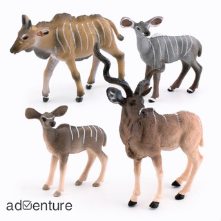 Adven โมเดลฟิกเกอร์สัตว์ป่าจําลอง Kudu ของเล่นสําหรับเด็ก