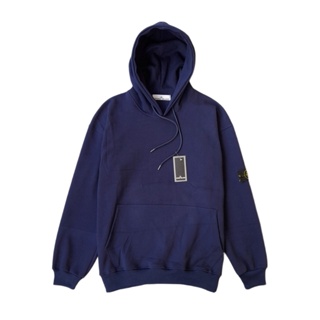 STONE ISLAND เสื้อแจ็กเก็ตมีฮู้ด ลายหิน ISLAND PATCH สีกรมท่า