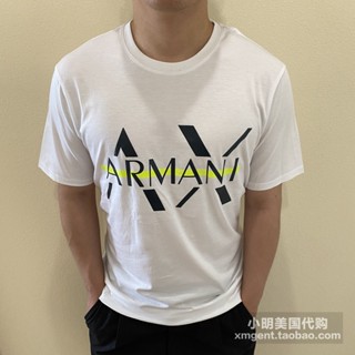 เสื้อยืดแขนสั้นลําลอง ผ้าฝ้ายแท้ พิมพ์ลายตัวอักษร AMN AX ขนาดใหญ่ คุณภาพสูง แฟชั่นฤดูร้อน สําหรับผู้ชาย และผู้หญิง