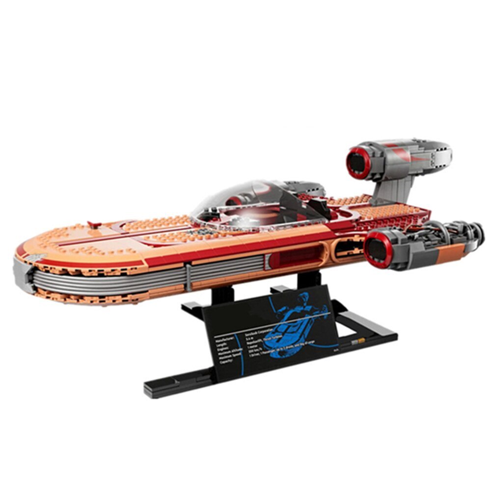 Luke Landspeeder Razor Crest Stars Fighter Spaceship Wars Model Fit 75341 75292 Building Blocks Bric
