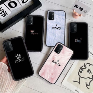 เคสโทรศัพท์มือถือคู่รัก แบบนิ่ม ลาย king and queen สําหรับ Realme 2 A5 3 Pro 5 5i 5s Q 6 6i 7 7i 61F