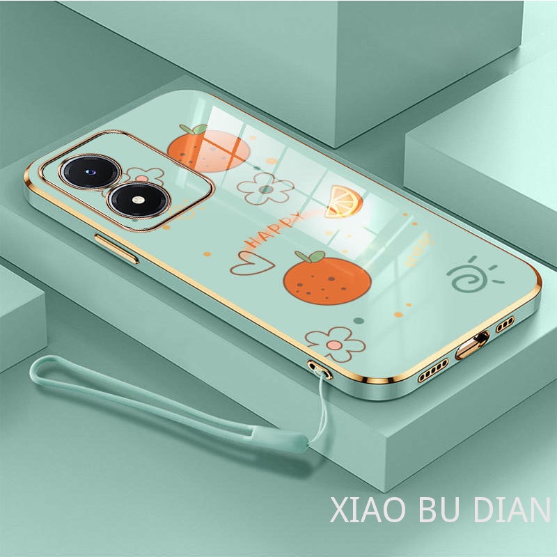 ปลอก VIVO Y02S 4G 2022 VIVO Y02 4G Y77 Y100 Y78 PLUS Y76 5G เคสโทรศัพท์ซิตรัสขนาดเล็ก Ultrathin Elec