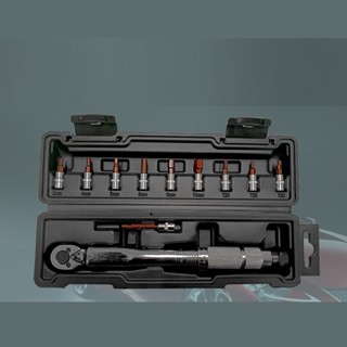 Tool 11 ชิ้น Torsion Wrench Set 1/4 72 ฟันปรับได้ 5-25N.m เครื่องมือซ่อมจักรยาน