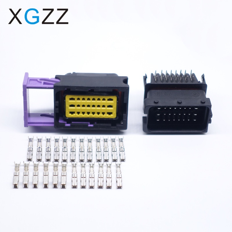 FCI ECU Connector 24 Pin 24 Way ชายและหญิงที่อยู่อาศัยปิดผนึกปลั๊กซ็อกเก็ต 211PC249S8005/211PC249S8005