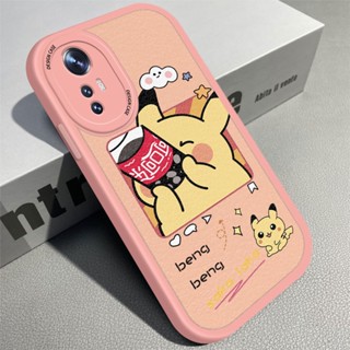 เคสโทรศัพท์มือถือหนัง PU แบบบาง ลายการ์ตูน Coca Pikachu สําหรับ Xiaomi Mi 12 12X Pro Lite POCO X3 X4 NFC GT M3 Pro 5G M5S F3