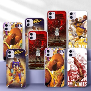 เคสโทรศัพท์มือถือแบบนิ่ม TPU ใส ลาย NBA Kobe 119Q สําหรับ iPhone X XS 11 12 Pro Max SE 2020