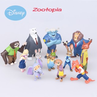 ตุ๊กตาฟิกเกอร์ Zootopia แฮนด์เมด สําหรับตกแต่ง 12 ชิ้น ต่อชุด