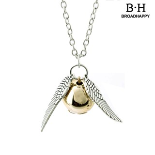 Ha เครื่องประดับ สร้อยคอ จี้รูป Harry Potter and The Deathly Hallows Gold Snitch สําหรับทุกเพศ