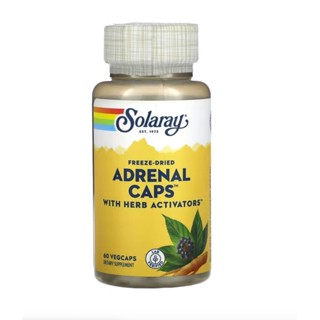 [ สำหรับต่อมหมวกไต ] Solaray, Freeze-Dried Adrenal Caps x 60 แคปซูล