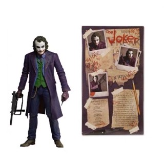 Neca Dark Knight Joker Heath Ledger โมเดลฟิกเกอร์ ขนาด 23 ซม. สําหรับตกแต่งบ้านตุ๊กตา WDXX