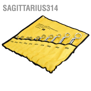 Sagittarius314 10pcs Double Ring End Spanner Wrench Set Hand Auto Repair เครื่องมือบำรุงรักษา