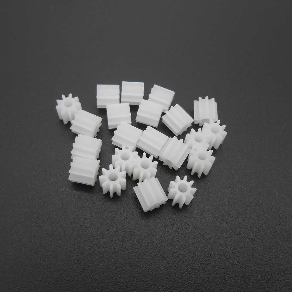 KL 20 ชิ้น/ล็อต 0.5M 9T2A 9 ฟันพลาสติก Spur Gear Pinion 0.5 Modulus T = 9 Bore Hole รูรับแสง 2 มม.1.