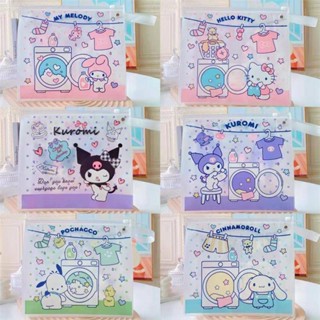 SANRIO กระเป๋าดินสอ PVC แบบใส แต่งซิป ลาย Mymelody Kuromi Cinnamoroll Pochacco ขนาด 24x22 ซม. สําหรับใส่เครื่องเขียน สํานักงาน