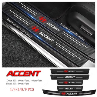 สติกเกอร์คาร์บอนไฟเบอร์ ป้องกันรอยขีดข่วน สําหรับติดขอบประตูรถยนต์ Accent G3 MC G4 RB RC G5 HC YC G6 BN7 2023