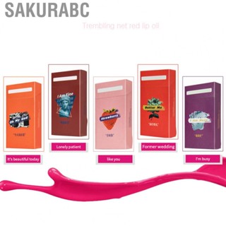 Sakurabc Cotton Swab Lip Gloss Exquisite Nourishing Long Lasting Disposable Lip Tint Makeup Tools for Girls Women