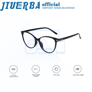 JIUERBA แว่นตาสายตาสั้น กรอบแคทอาย ป้องกันรังสียูวี 400 ป้องกันแสงสีฟ้า สไตล์คลาสสิก แฟชั่นเรโทร สําหรับผู้ชาย และผู้หญิง