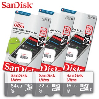 Sandi Super microSD16GB, 32GB, 64GB, 128GB ความเร็วในการอ่านสูงถึง 80MB