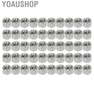 Yoaushop Coupling Nut Set  50Pcs Coupling Nut Round Stainless Steel Standard Size  for Home Decoration