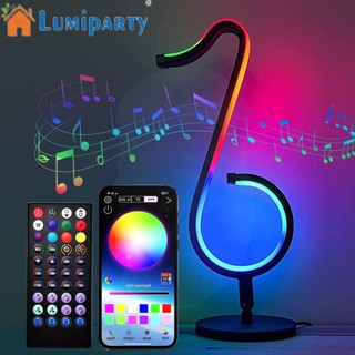 Lumiparty โคมไฟตั้งโต๊ะ Led รูปโน้ตดนตรี Rgb สีสันสดใส สําหรับห้องนอน สํานักงาน บ้าน