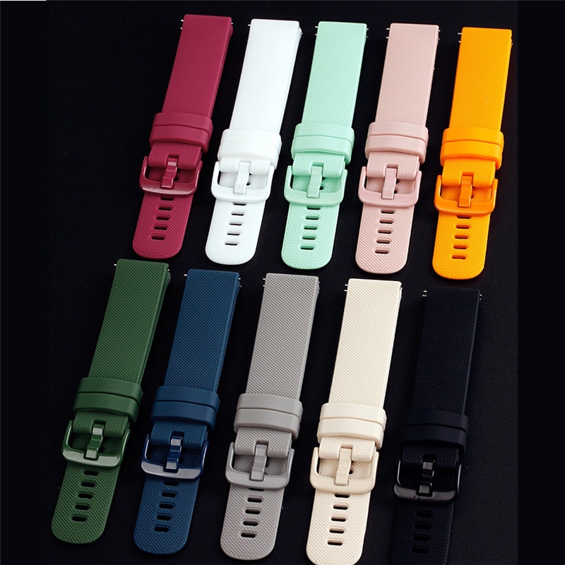 สายนาฬิกาข้อมือซิลิโคน กันน้ํา สีสันสดใส 20 มม. สําหรับ Garmin And MoonSwatch ผู้ชาย และผู้หญิง