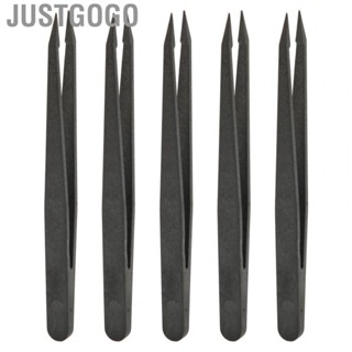 Justgogo 10pcs  Static Tweezer Plastic Material Tweezer For Electronics Laboratory