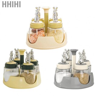 Hhihi Countertop Spice Rack  Widely Used Glass and Plastic Storage Function Rotating Spice Rack  for Home