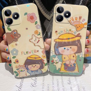 ขายดี เคสโทรศัพท์มือถือนิ่ม ลายการ์ตูน ประดับกลิตเตอร์ พลอยเทียม สําหรับ Realme C53 2023 REALMEC53 ins