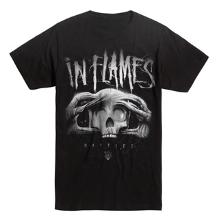 เสื้อยืด พิมพ์ลายกราฟฟิคตลก In Flames Battles Swedish Metal Band สําหรับผู้ชาย